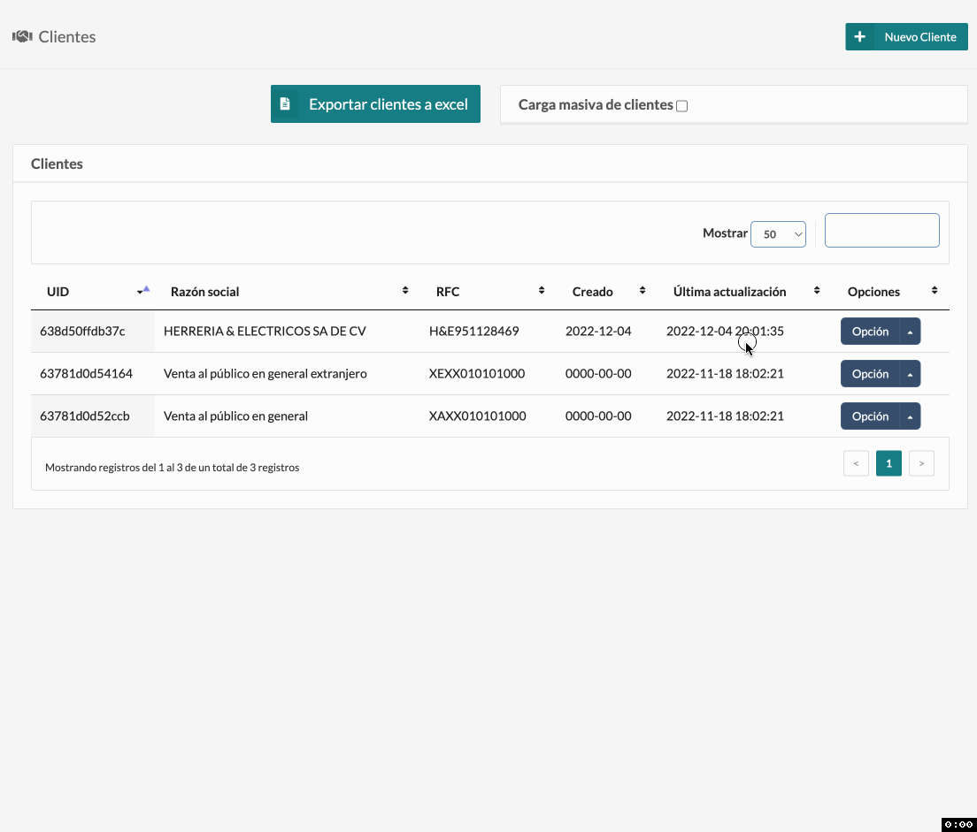 Imagen con movimiento mostrando la edición de un cliente.